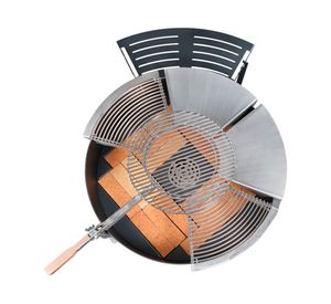 Parrilla a carbón Jauke Premium acero inoxidable gris