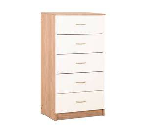 Cómoda 5 cajones bicolor