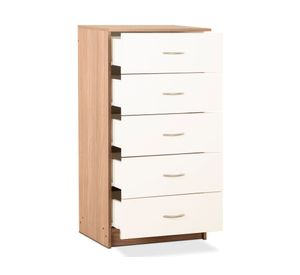 Cómoda 5 cajones bicolor