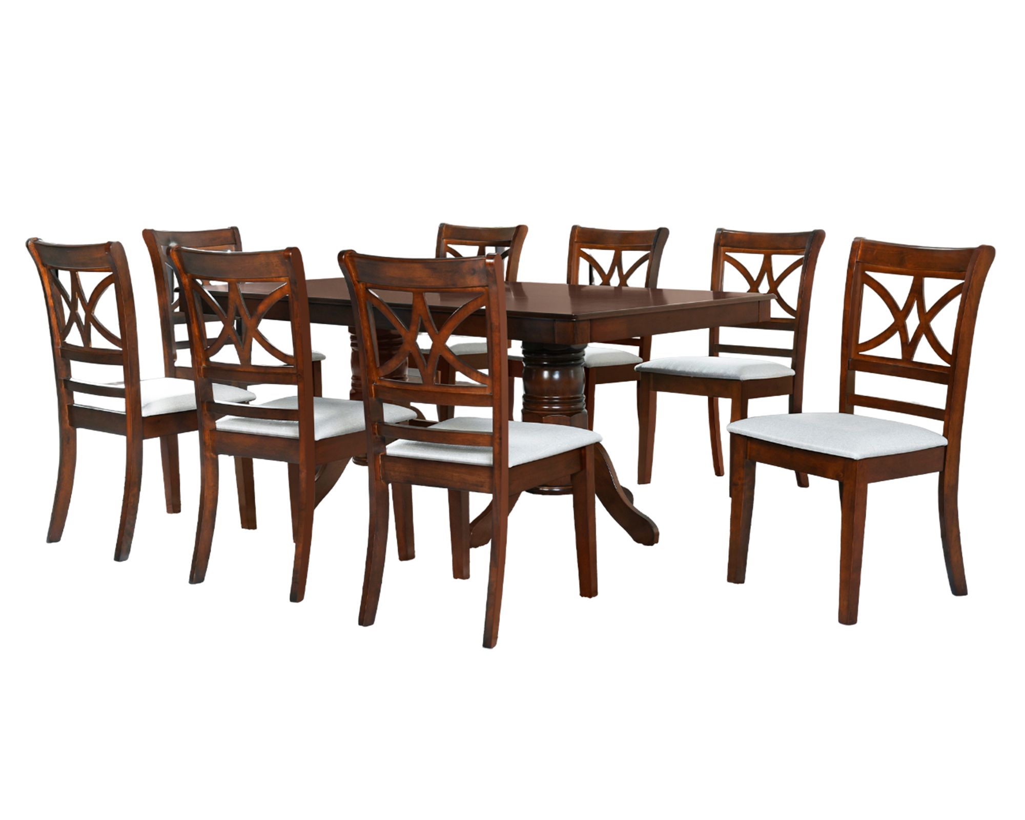 Zoy Home Juego de comedor 8 personas rectangular Holbox