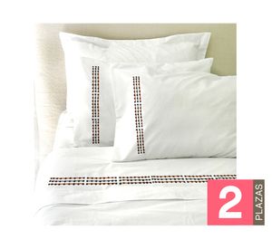 Juego de sábanas 2 plazas 200 hilos Patagonia blanco