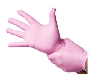 Guante de nitrilo rosado 100 unidades