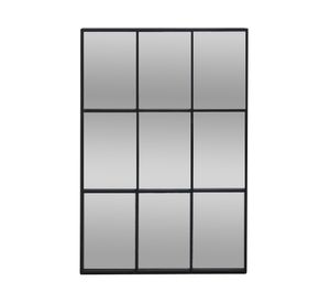 Espejo cuadriculado 120x60 cm negro Ronda