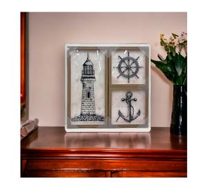 Set 3 cuadros marinos