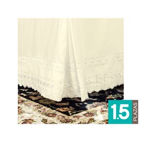 Faldón Broderie crudo 1.5 plazas