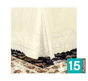 Faldón Broderie crudo 1.5 plazas
