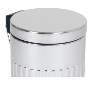 Papelero pedal Decoline plata 3/12 lt