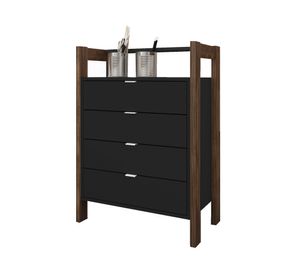 Mueble oficina 4 cajones AZ negro Tecnomobili