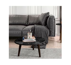 Mesa de centro redonda Brilha 35x59x59 cm mármol