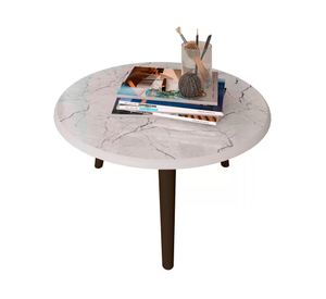 Mesa de centro redonda Brilha 35x59x59 cm mármol