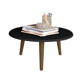 Mesa de centro redonda Brilha 35x59x59 cm negro
