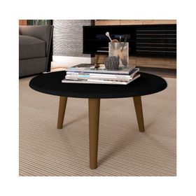 Mesa de centro redonda Brilha 35x59x59 cm negro