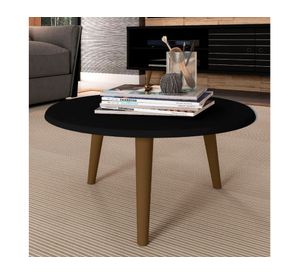 Mesa de centro redonda Brilha 35x59x59 cm negro