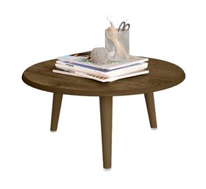 Mesa de centro redonda Brilha 35x59x59 cm rústico