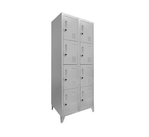 Locker 2 cuerpos 8 puertas gris Maletek