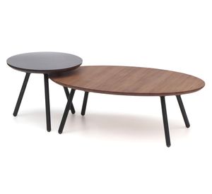 Mesa de centro Aula nogal/negro