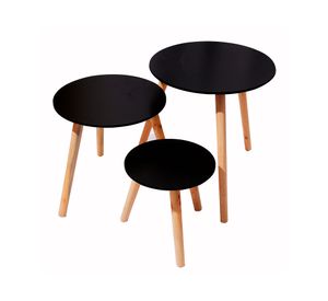 Set 3 mesas centro 20FXP4221-5 negro