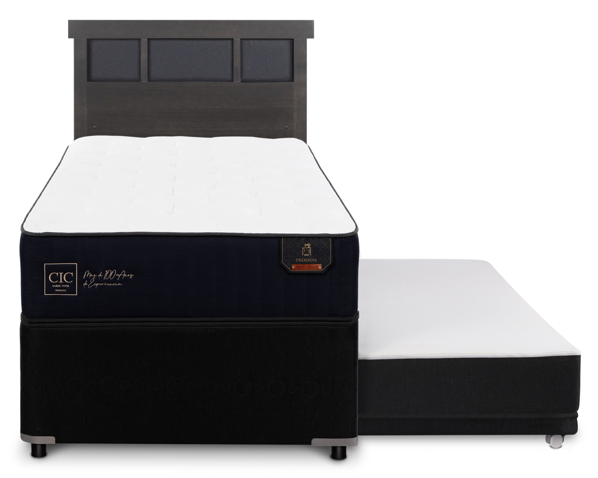 CIC Diván 1.5 plazas Premium + Respaldo Dublin azul/gris
