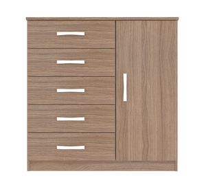Cómoda 1 puerta 5 cajones Cipres Exit.
