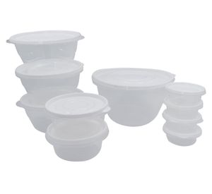 Contenedor plástico redondo 10 unidades