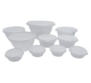 Contenedor plástico redondo 10 unidades