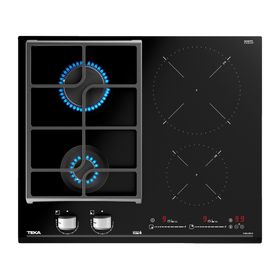 Encimera a gas + inducción 4 quemadores JZC 64322 ABB BK negro