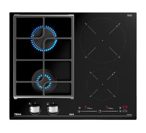 Encimera a gas + inducción 4 quemadores JZC 64322 ABB BK negro