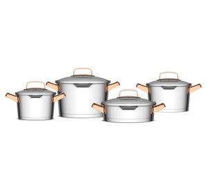 Batería 8 piezas Niza cobre Simple Cook