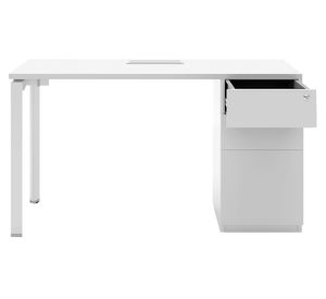Escritorio pasacables 2 cajones Neo blanco