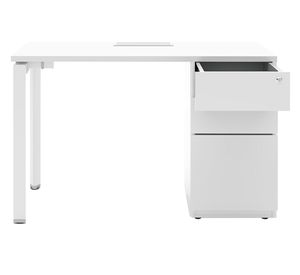 Escritorio pasacables 2 cajones Neo blanco