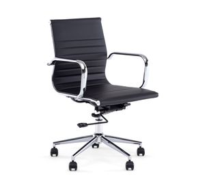 Silla oficina Bishop Media negro Form Office