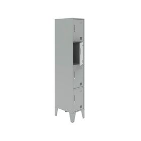 Locker Office L1A4 gris 1 cuerpo 4 puertas