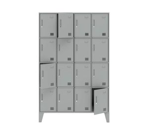 Locker Office L4A4 gris 1 cuerpo 16 puertas