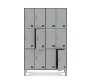 Locker Office L4A3 gris 1 cuerpo 12 puertas