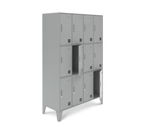 Locker Office L4A3 gris 1 cuerpo 12 puertas