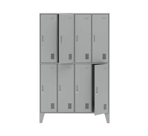 Locker Office L4A2 gris 1 cuerpo 8 puertas
