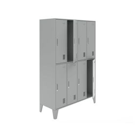 Locker Office L4A2 gris 1 cuerpo 8 puertas