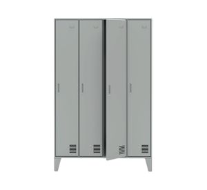 Locker Office L4A1 gris 1 cuerpo 4 puertas