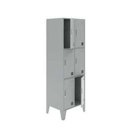 Locker Office L2A3 gris 1 cuerpo 6 puertas