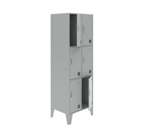 Locker Office L2A3 gris 1 cuerpo 6 puertas