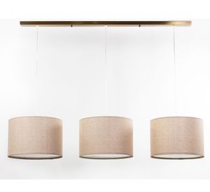 Lámpara colgar 3L E27 triple bronce Diseño 3.