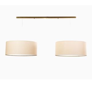 Lámpara colgar 4L E27 doble bronce Diseño 3.