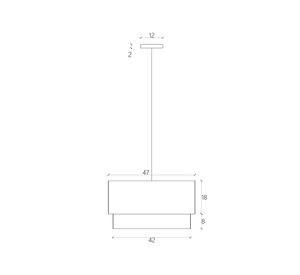 Lámpara colgar 1L E27 crudo Diseño 3.