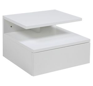 Velador 1 cajón Ashlan blanco