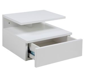 Velador 1 cajón Ashlan blanco