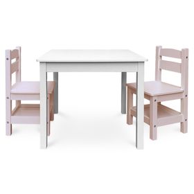 Pack Kids 1 mesa 2 silla Olivia blanco/Rosado Form Design