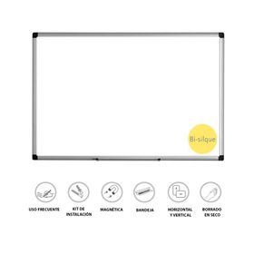 Pizarra Magnética blanco aluminio 45x1.7x60 cm