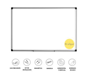 Pizarra Magnética blanco aluminio 45x1.7x60 cm