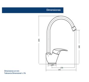 Monomando lavaplatos Pronto cromado Fanaloza