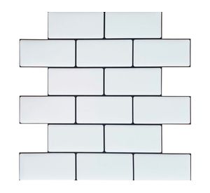 Cerámico Wallsticker 1653-1 blanco 25.4x25.4 cm 0.07 m2